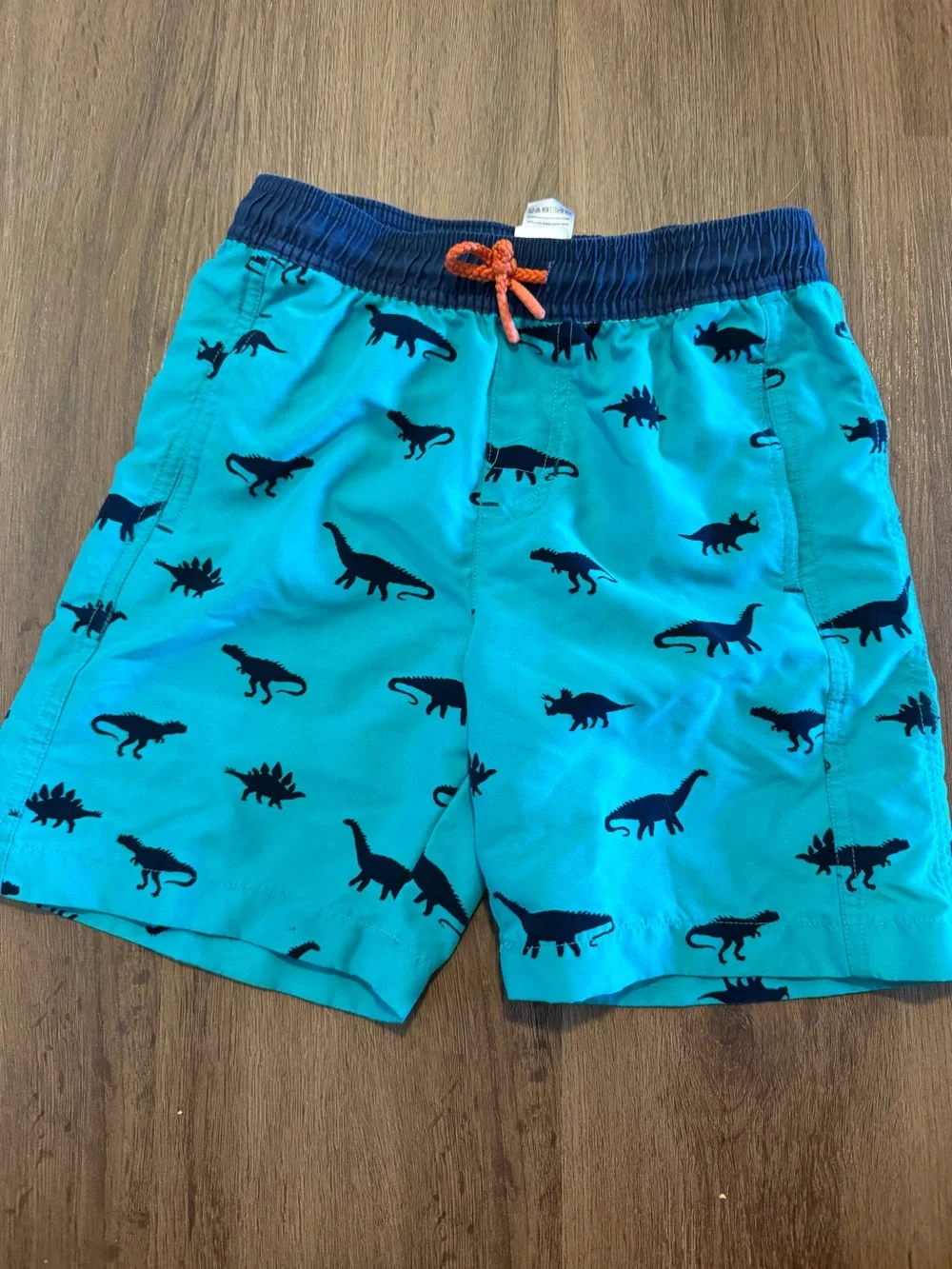 Kids' Navy & Teal Swim Shorts - Tropical and Dino Prints